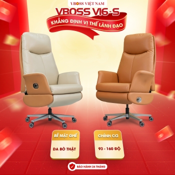 Ghế Văn Phòng da bò chỉnh cơ VBOSS - V16-S