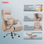 Ghế Giám Đốc da bò Massage chỉnh điện VBOSS - V21