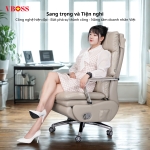 Ghế Văn Phòng da bò Massage chỉnh điện VBOSS - V15