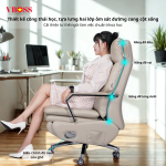 Ghế Văn Phòng da bò Massage chỉnh điện VBOSS - V15