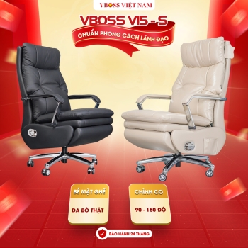 Ghế Văn Phòng da bò chỉnh cơ VBOSS - V15-S