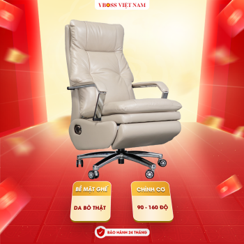 Ghế Văn Phòng da bò chỉnh cơ VBOSS - V15-S