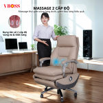 Ghế Lãnh Đạo da bò Massage chỉnh điện VBOSS - V16
