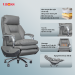 Ghế Lãnh Đạo da bò Massage chỉnh điện VBOSS - V16