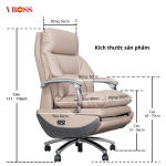 Ghế Lãnh Đạo da bò Massage chỉnh điện VBOSS - V16