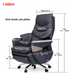 Ghế Lãnh Đạo da bò Massage chỉnh điện VBOSS - V17