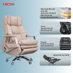 Ghế Giám Đốc da bò Massage chỉnh điện VBOSS - V18