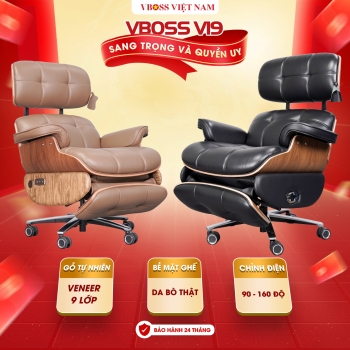 Ghế Chủ Tịch da bò chỉnh điện VBOSS - V19