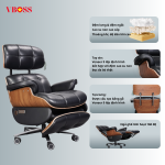 Ghế Chủ Tịch da bò chỉnh điện VBOSS - V19