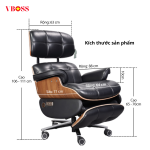 Ghế Chủ Tịch da bò chỉnh điện VBOSS - V19
