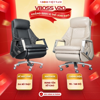 Ghế Giám Đốc da bò Massage chỉnh điện VBOSS - V20