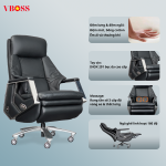 Ghế Giám Đốc da bò Massage chỉnh điện VBOSS - V20