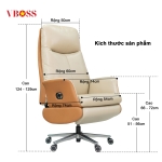 Ghế Văn Phòng da bò chỉnh cơ VBOSS - V16-S