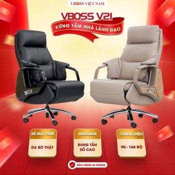 Ghế Giám Đốc da bò Massage chỉnh điện VBOSS - V21